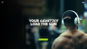 Image that reads "Your genetics load the gun"